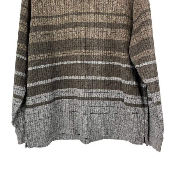 Pierre Cardin Mens Vintage Sweater Shirt Brown Ribbed Collar Size Large - Picture 4 of 7